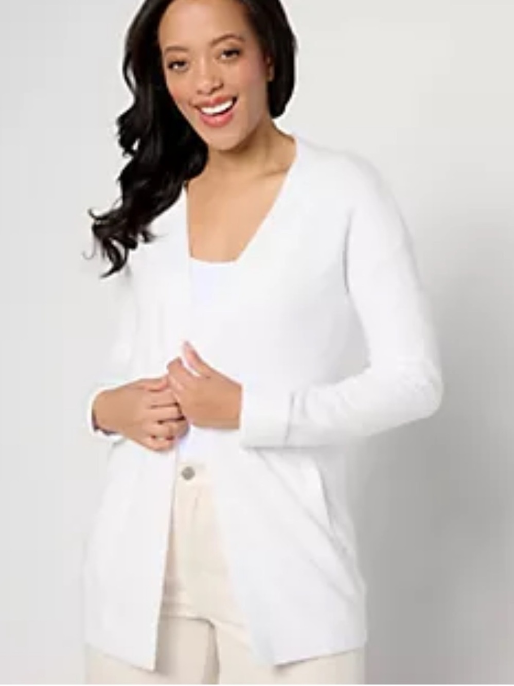 Barefoot Dreams CozyChic Lite Ribbed Cuff Coastline Cardigan Size Small